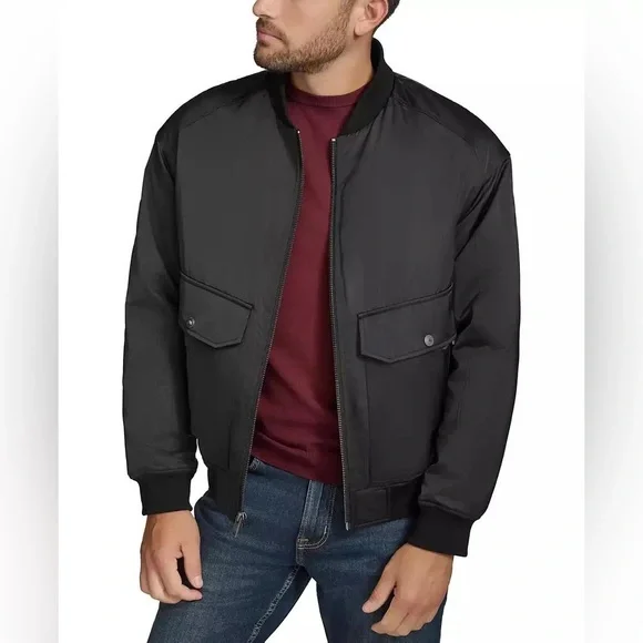 NWT Andrew Marc Sport Grafton Aviator Jacket- Black - Picture 9 of 12